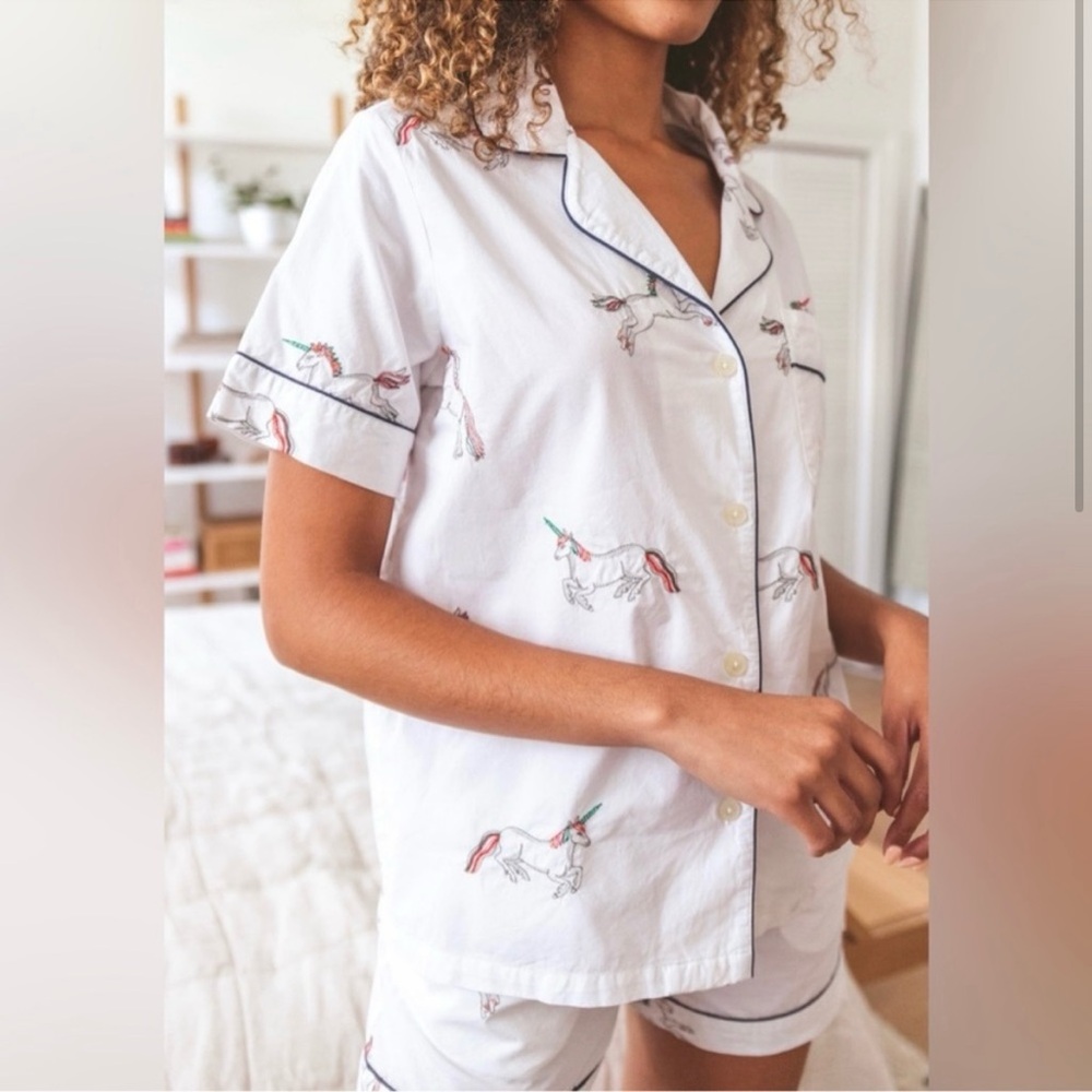 Printfresh Embroidered Unicorn Short Sleep Set Cloud - 3X